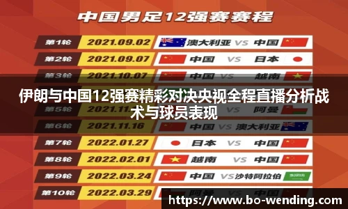 伊朗与中国12强赛精彩对决央视全程直播分析战术与球员表现